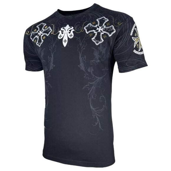 Archaic by Affliction Men's T-Shirt Glory Cross Biker Y2K S-5XL - Picture 5 of 9